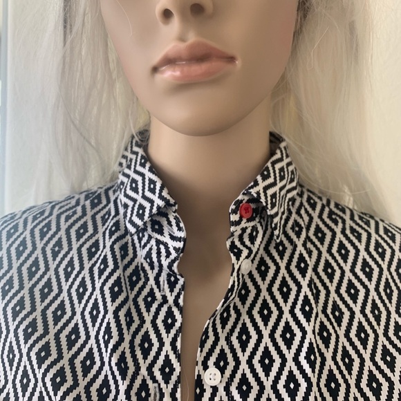 TRISTAN - New western style blouse P S black white - Picture 2 of 7